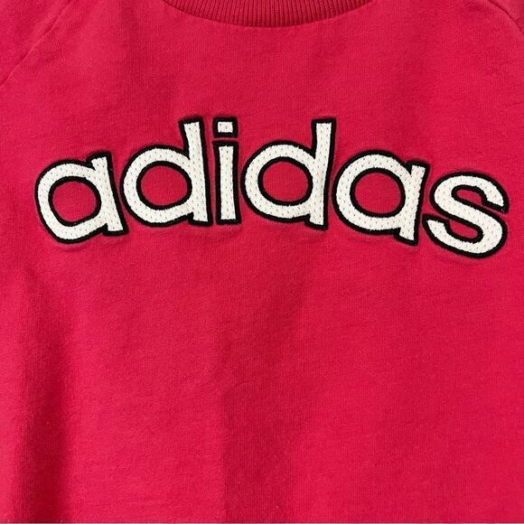 Adidas Toddler Girls Long Sleeve Sweater Top Size 4 Pink Logo Embroidered - Picture 3 of 7